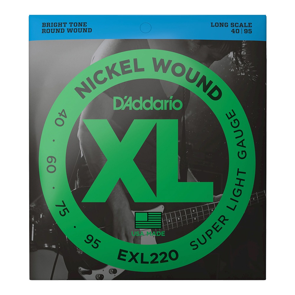 다다리오 EXL220 니켈 라운드 와운드 (045-095) 슈퍼 라이트 / 베이스 기타줄