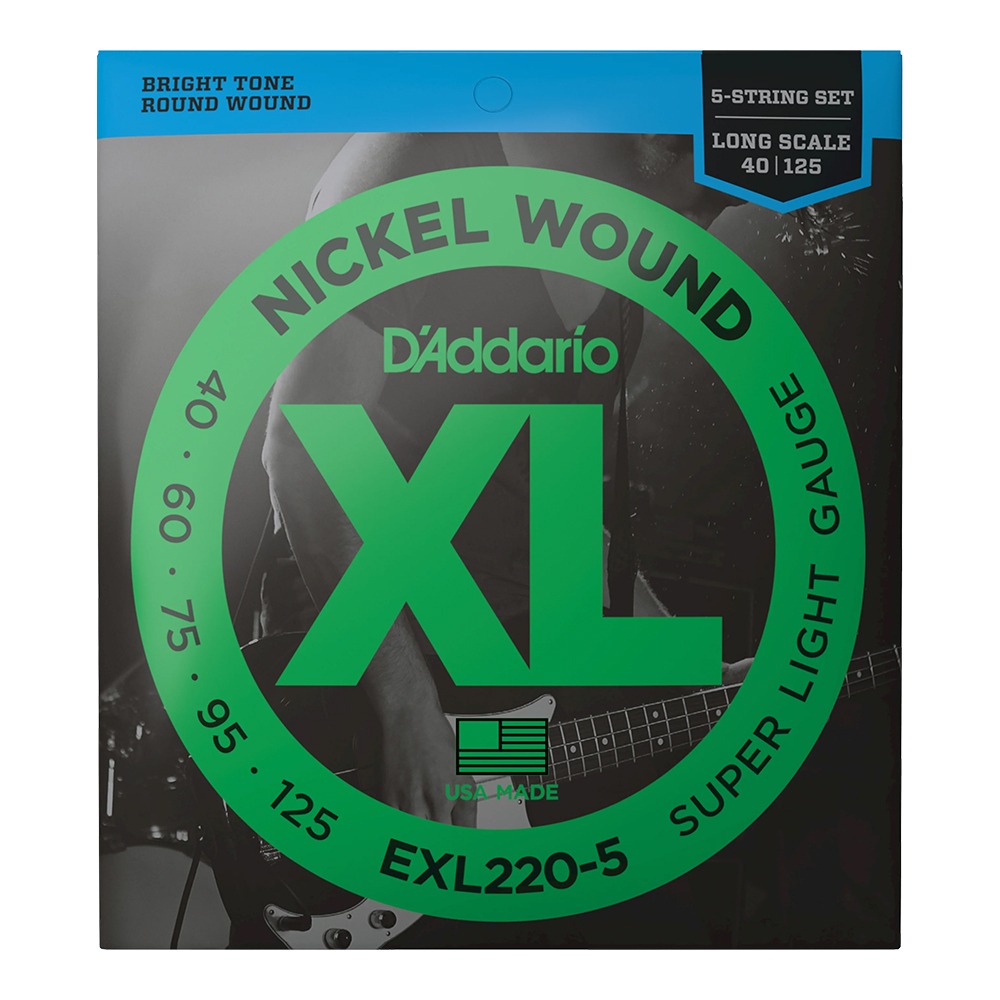다다리오 EXL220-5 니켈 라운드 와운드 (045-125) 슈퍼 라이트 / 5현 베이스 기타줄