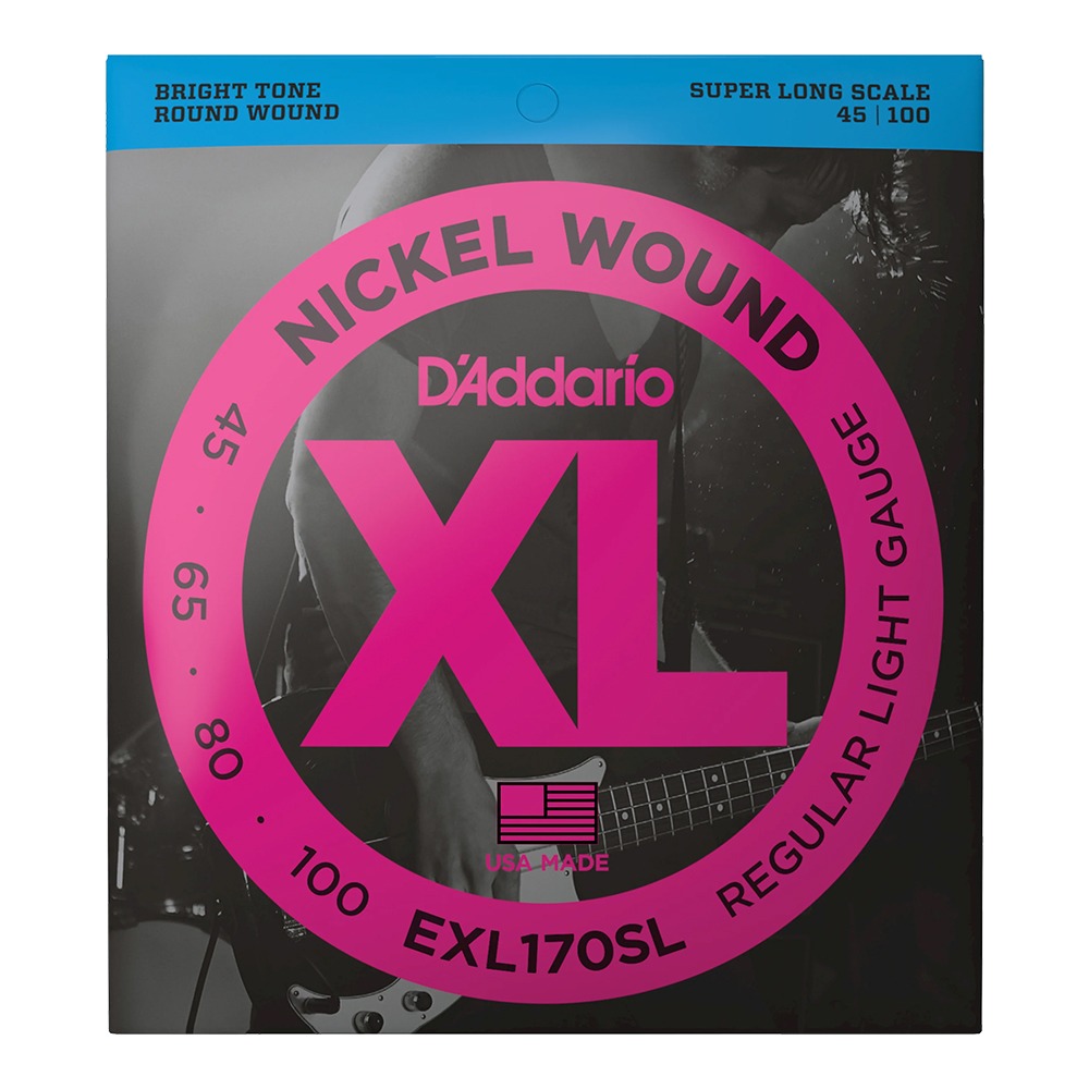 다다리오 EXL170SL 니켈 라운드 와운드 (045-100) 레귤러 라이트 / 슈퍼 롱 스케일 베이스 기타줄
