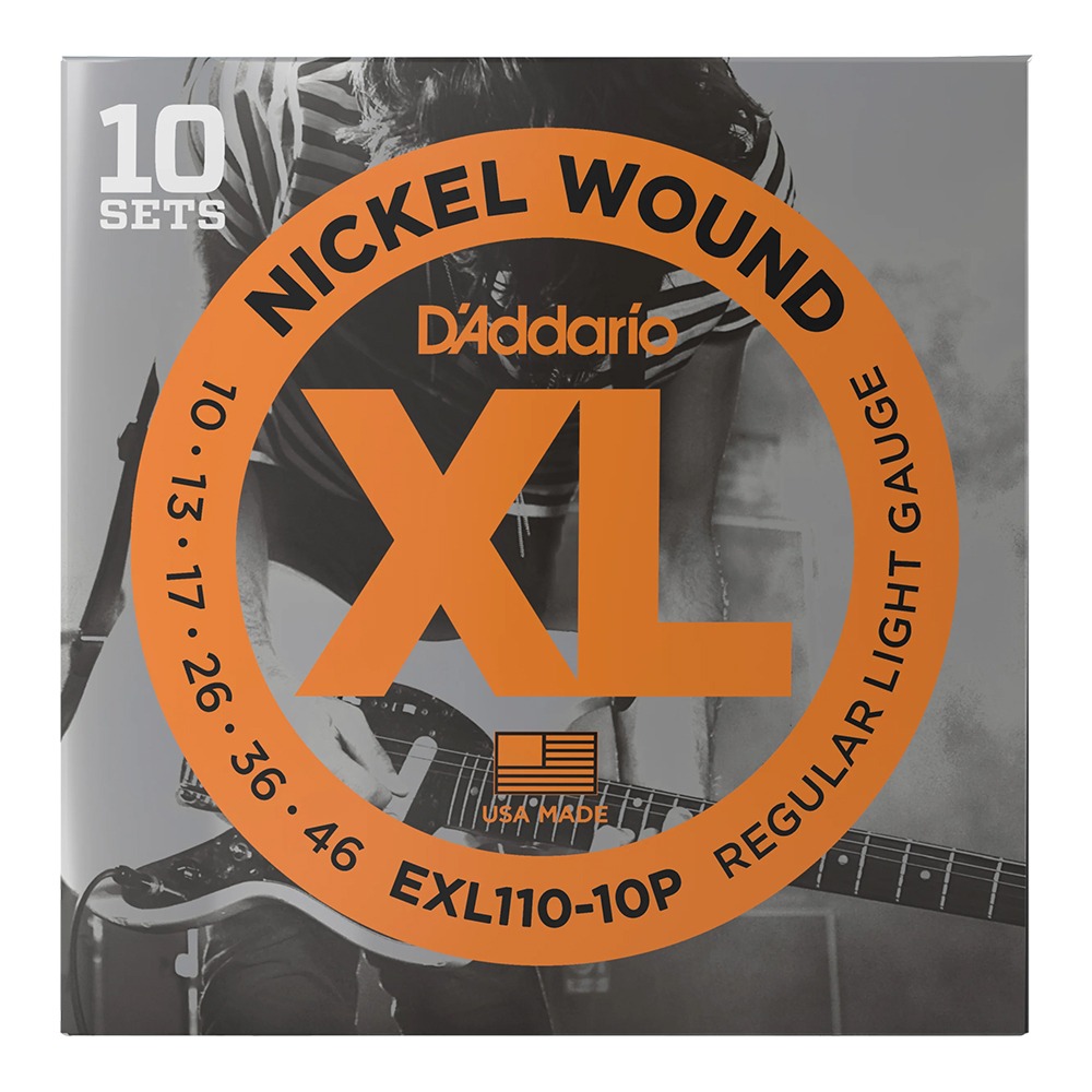 다다리오 EXL110-10P 니켈 라운드 와운드 (010-046) 레귤러 라이트 / 일렉 기타줄 10팩