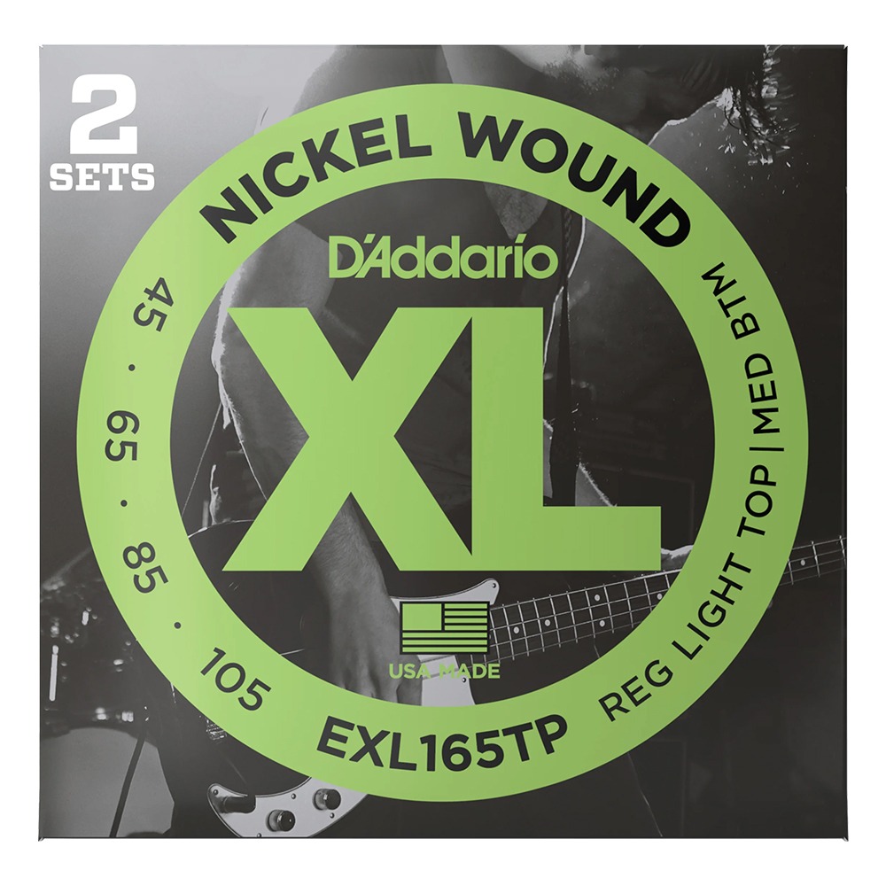 다다리오 EXL165TP 니켈 라운드 와운드 (045-105) 베이스 기타줄 2팩