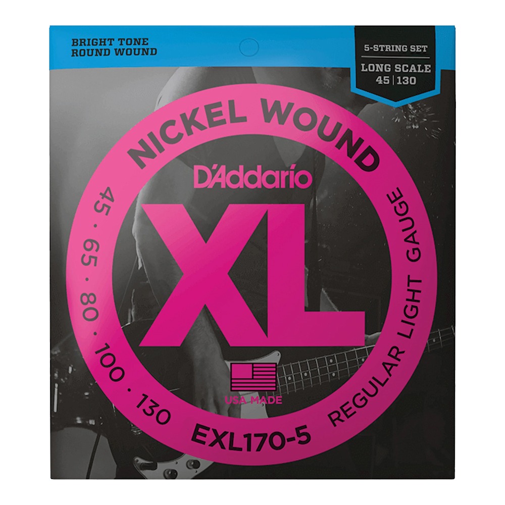 다다리오 EXL170-5 니켈 라운드 와운드 (045-130) 레귤러 라이트 / 5현 베이스 기타줄